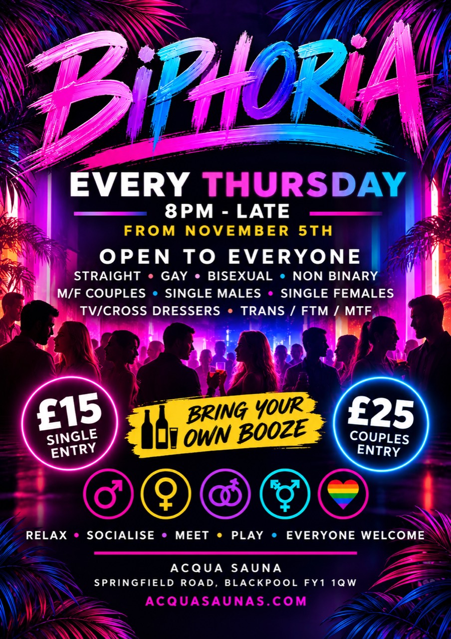 Biphoria event artwork. Full event details are provided as readable text on this page.